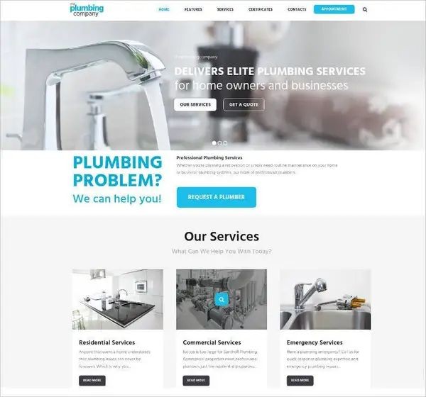 plumbing website 2023